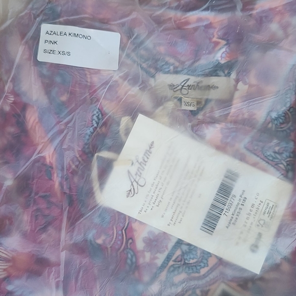 New arnhem azalea kimono robe pink XS/S tassel NWT - Picture 15 of 16